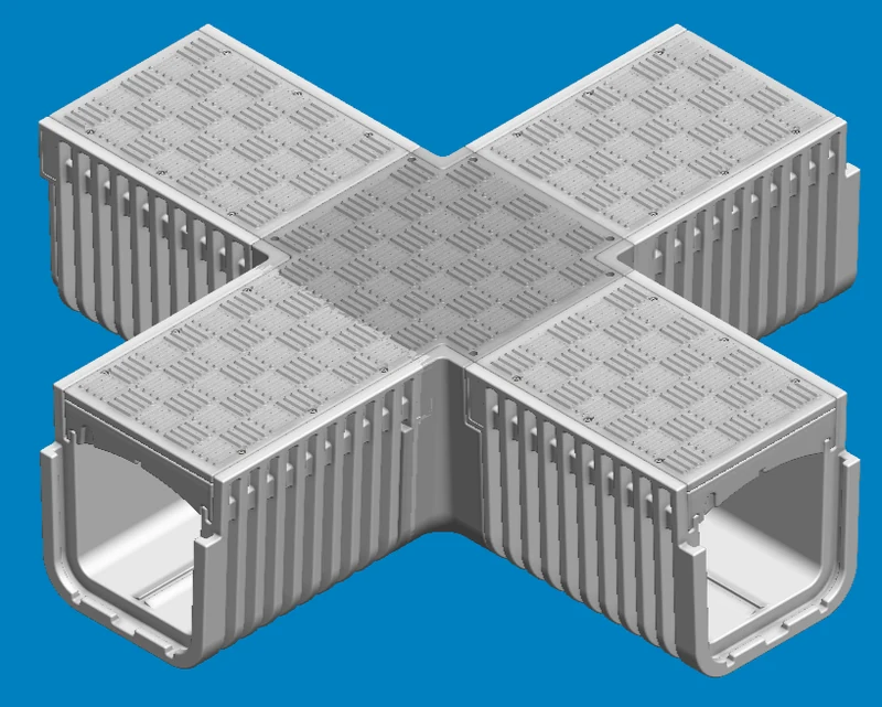 90° four-way solution with straights