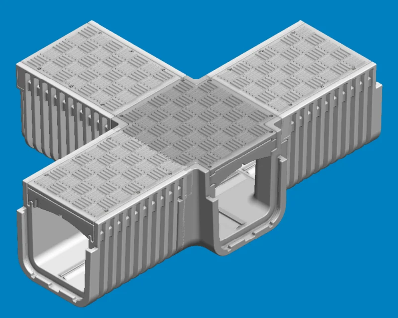 Three-way 90° solution with straights