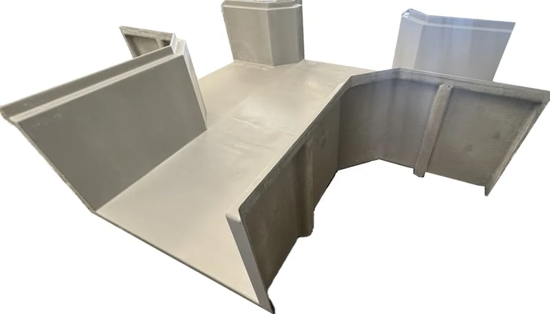 GRP four-way cross cable troughs